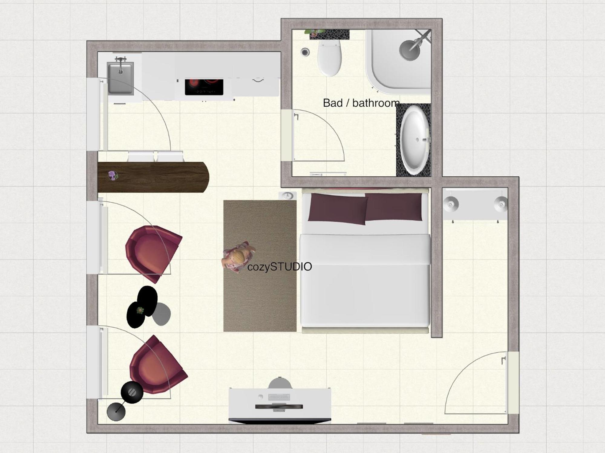 Secret Hideaways Cozystudio Superior Apartments Mit Wifi L 450M Bis Uni L Messe L Flughafen L Zoo Duisburg Pokoj fotografie